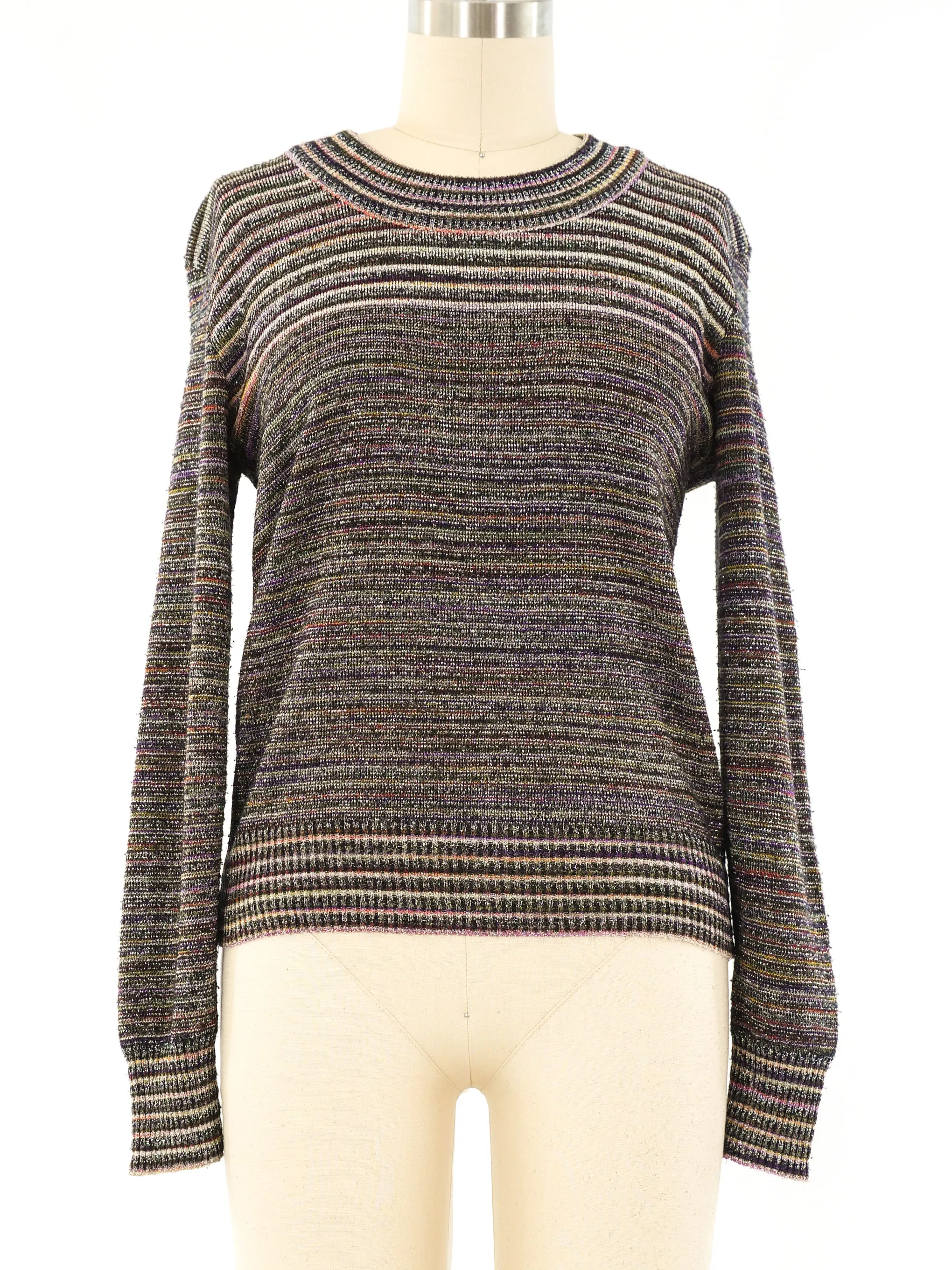 1970's Metallic Striped Sweater
