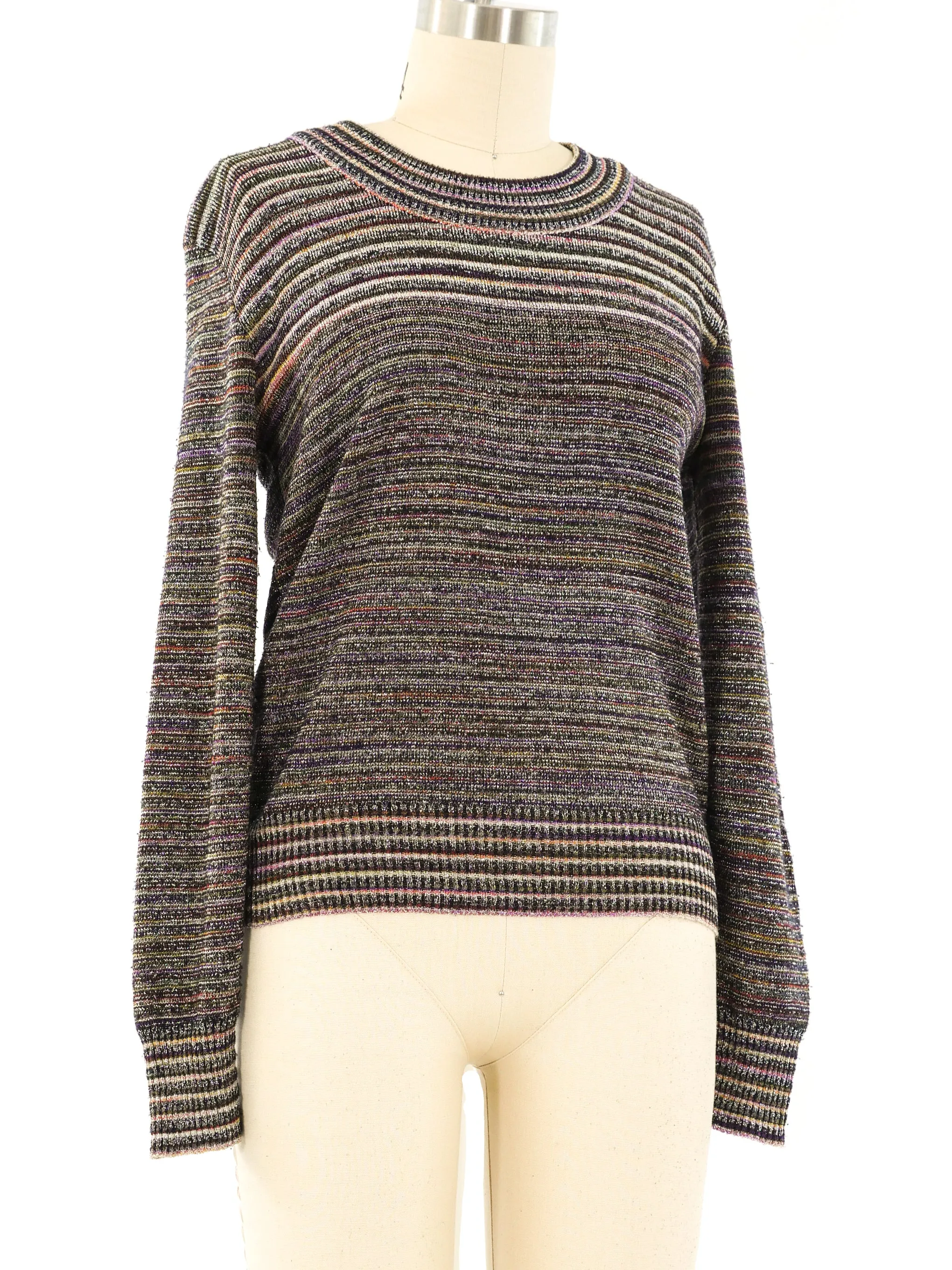 1970's Metallic Striped Sweater