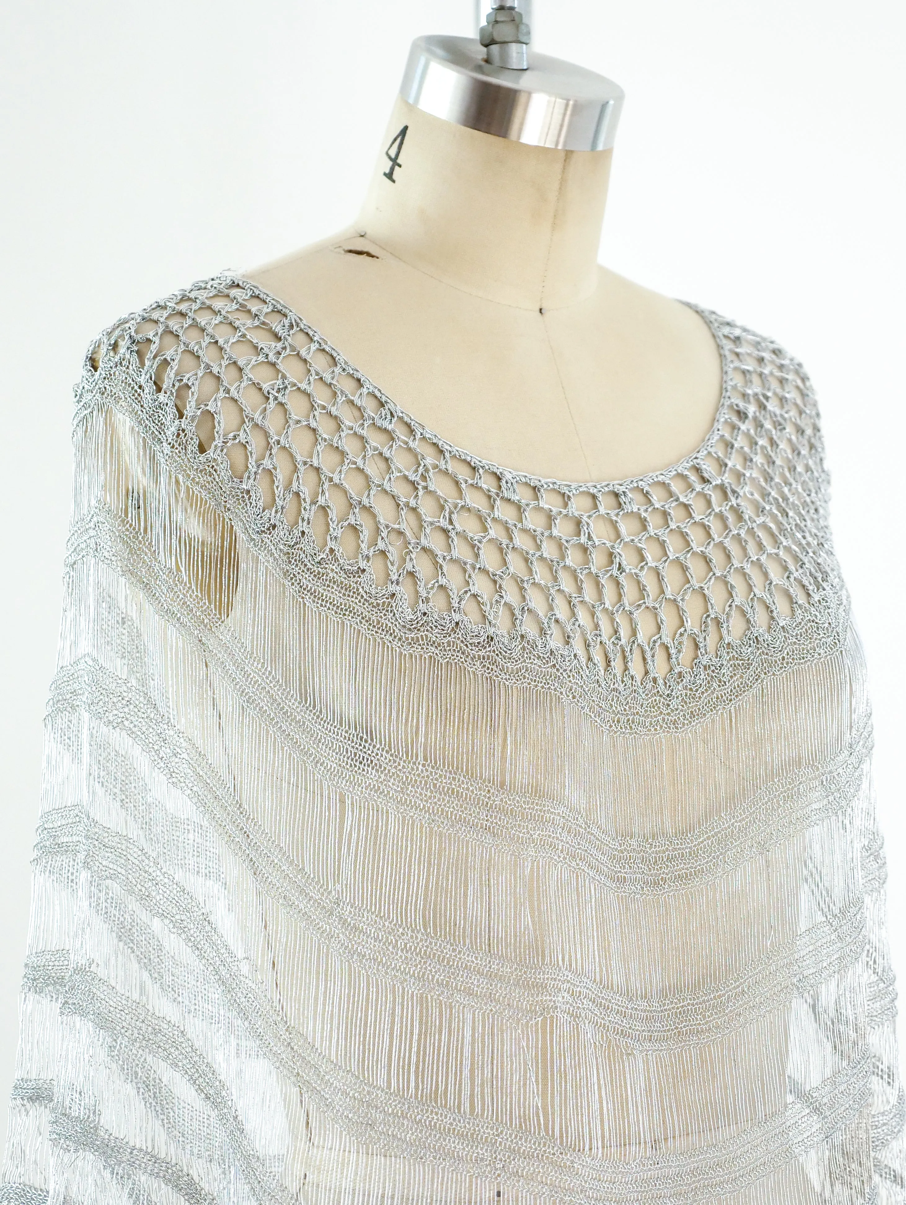 1970's Silver Crochet Top