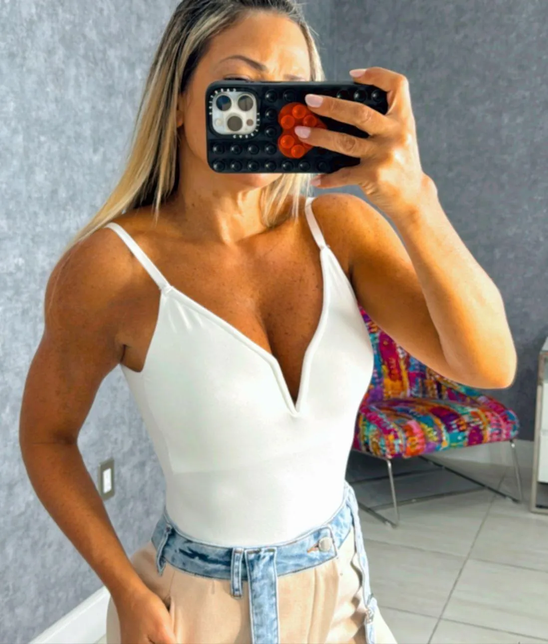 4190 V-shape trim bodysuit
