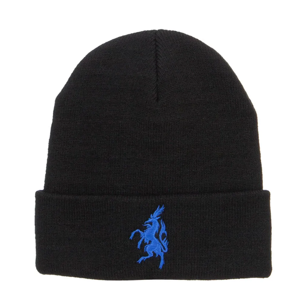 Antelope Emblem Embroidered Long Beanie