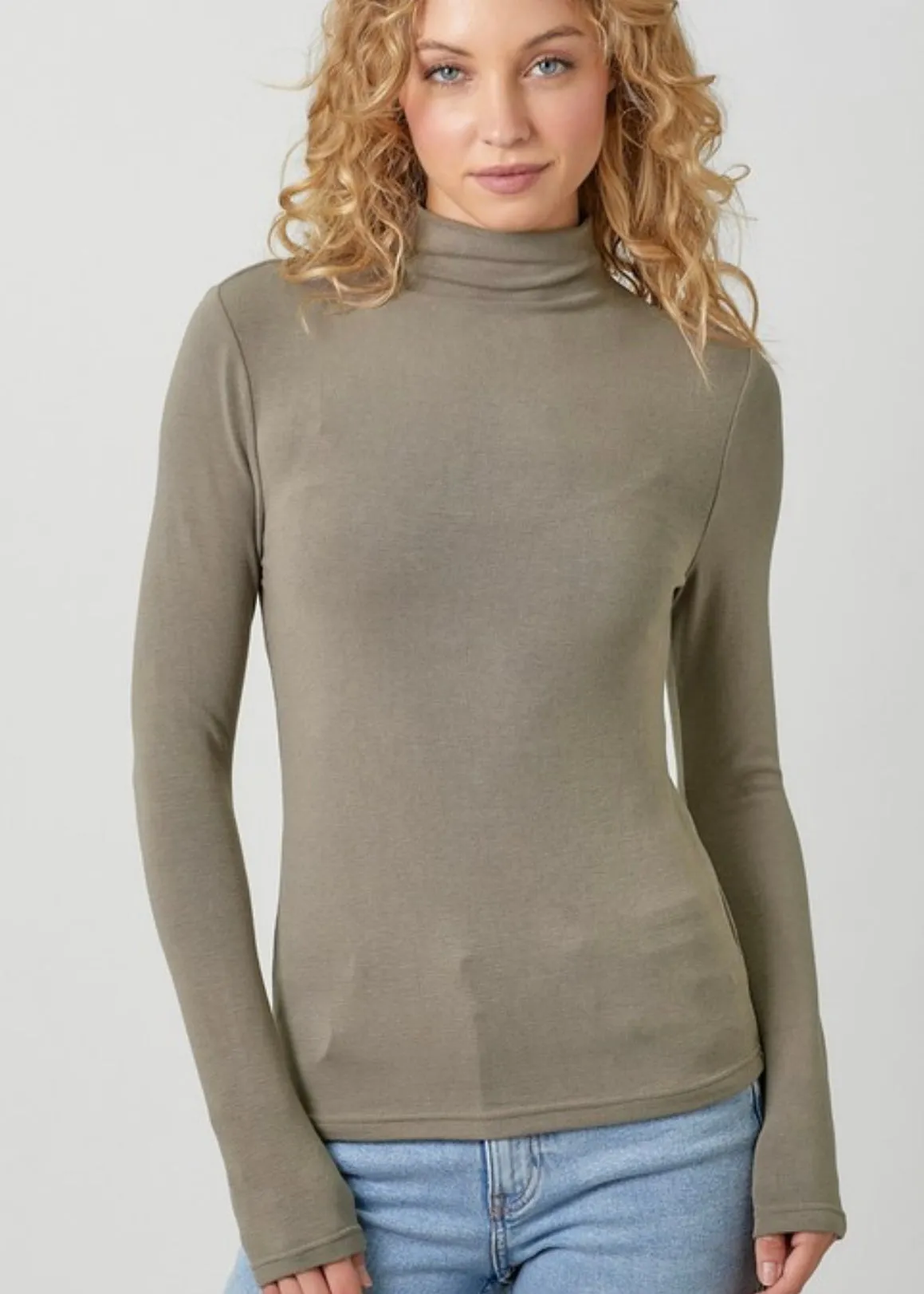 Ash Mock Neck Top