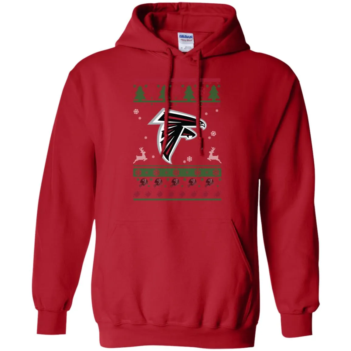 Atlanta Falcons Logo Football Teams Ugly Christmas Sweater Men Pullover Hoodie