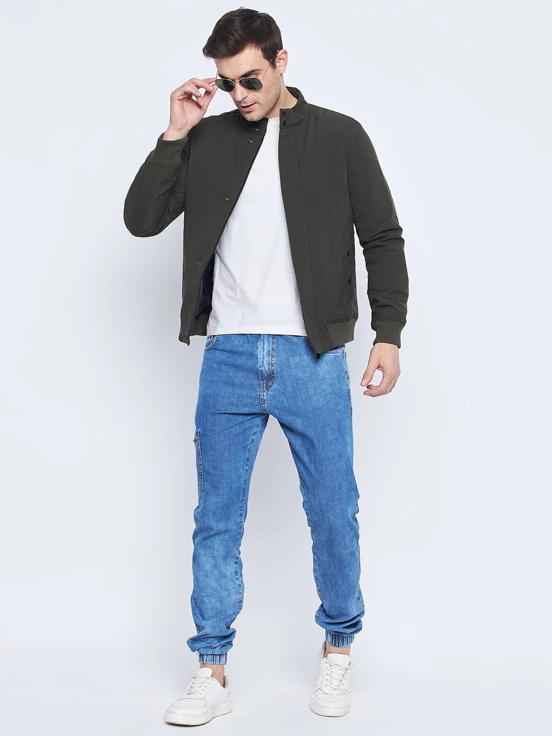 Camla Barcelona Olive Green Bomber Jacket