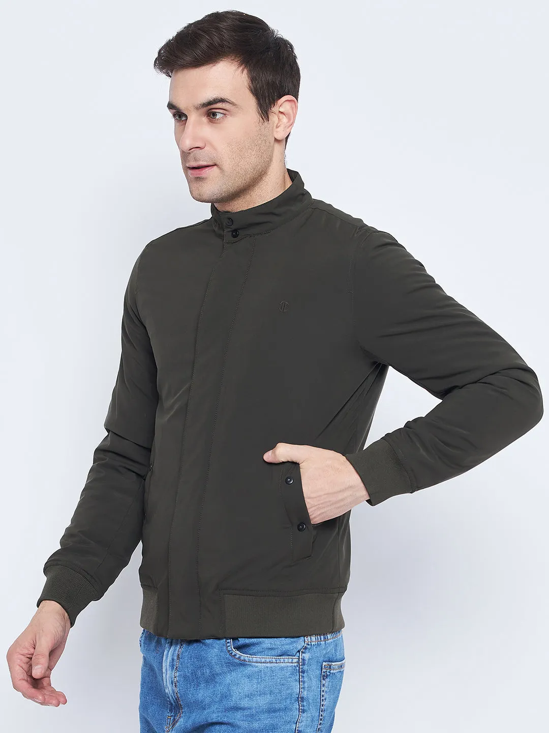 Camla Barcelona Olive Green Bomber Jacket
