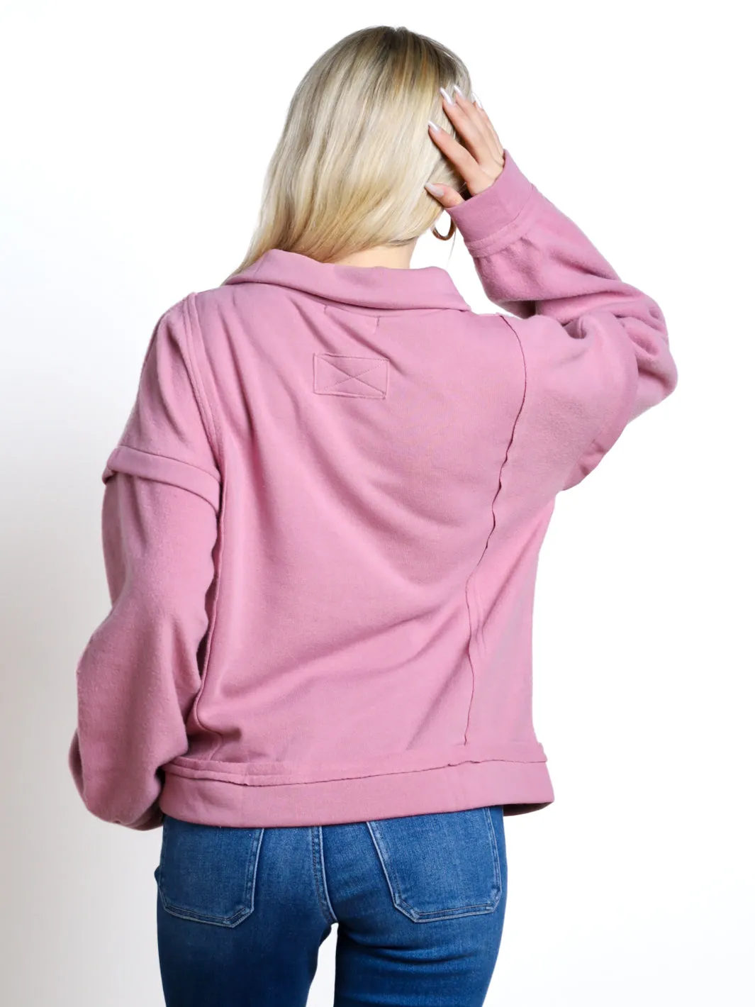 Chill Out Front Pocket Zip-Up Pullover- Final Sale