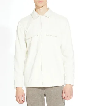 Civil Society Cream Textured Shirt Jacket With Two Chest Pockets