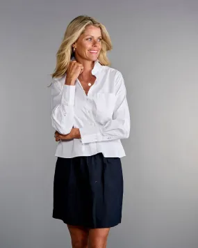 Claridge   King - The Crop in Crisp White: L