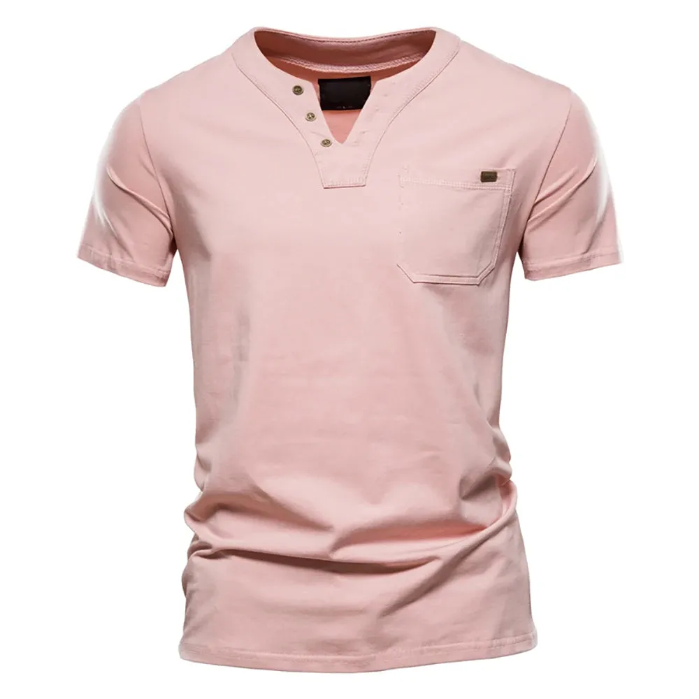 Cotton Henley T-Shirt