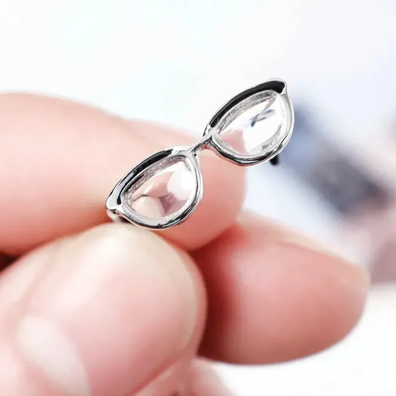 Cute Small Funny Open Mini Eyewear Finger Rings Jewelry Ring