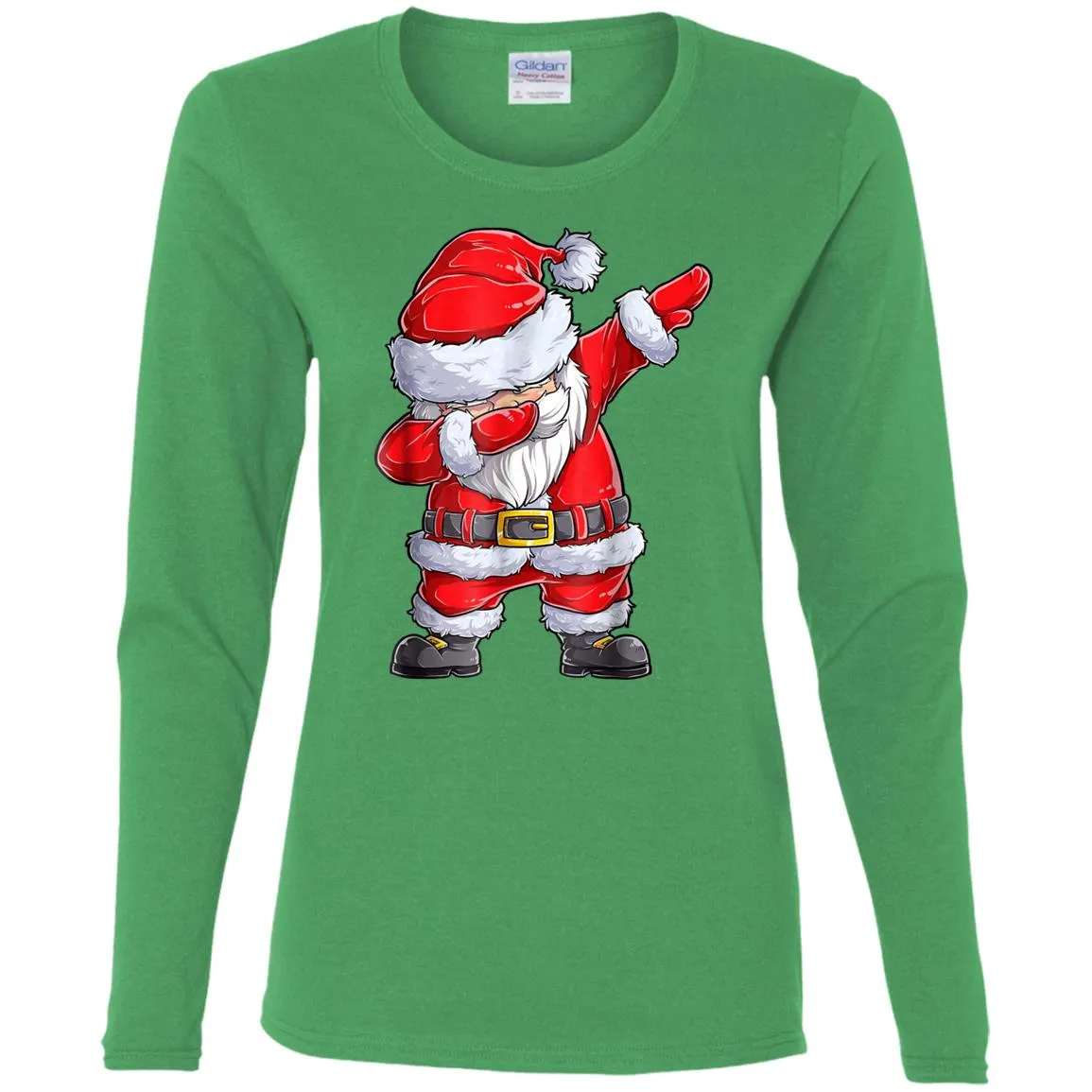 Dabbing Santa Shirt Christmas Boys Kids Men Xmas Gifts Tees Women Long Sleeve Shirt