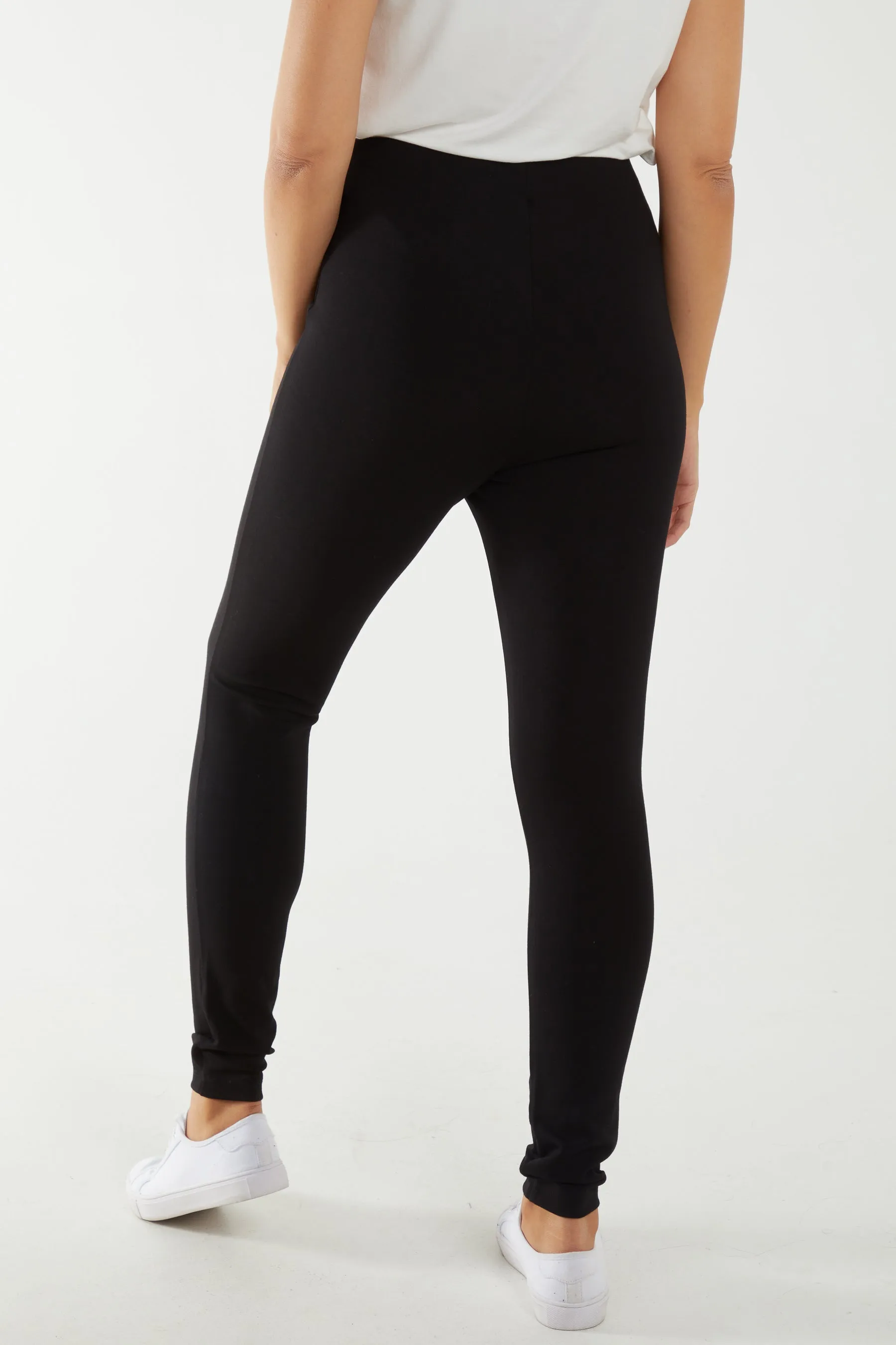 Double Gold Button Front Legging