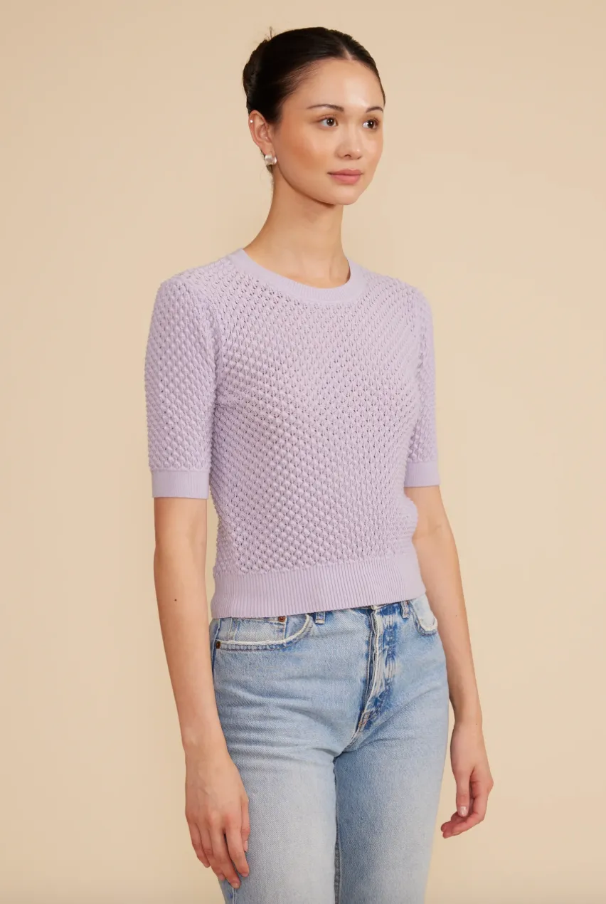 Elise Knit Top Lavender