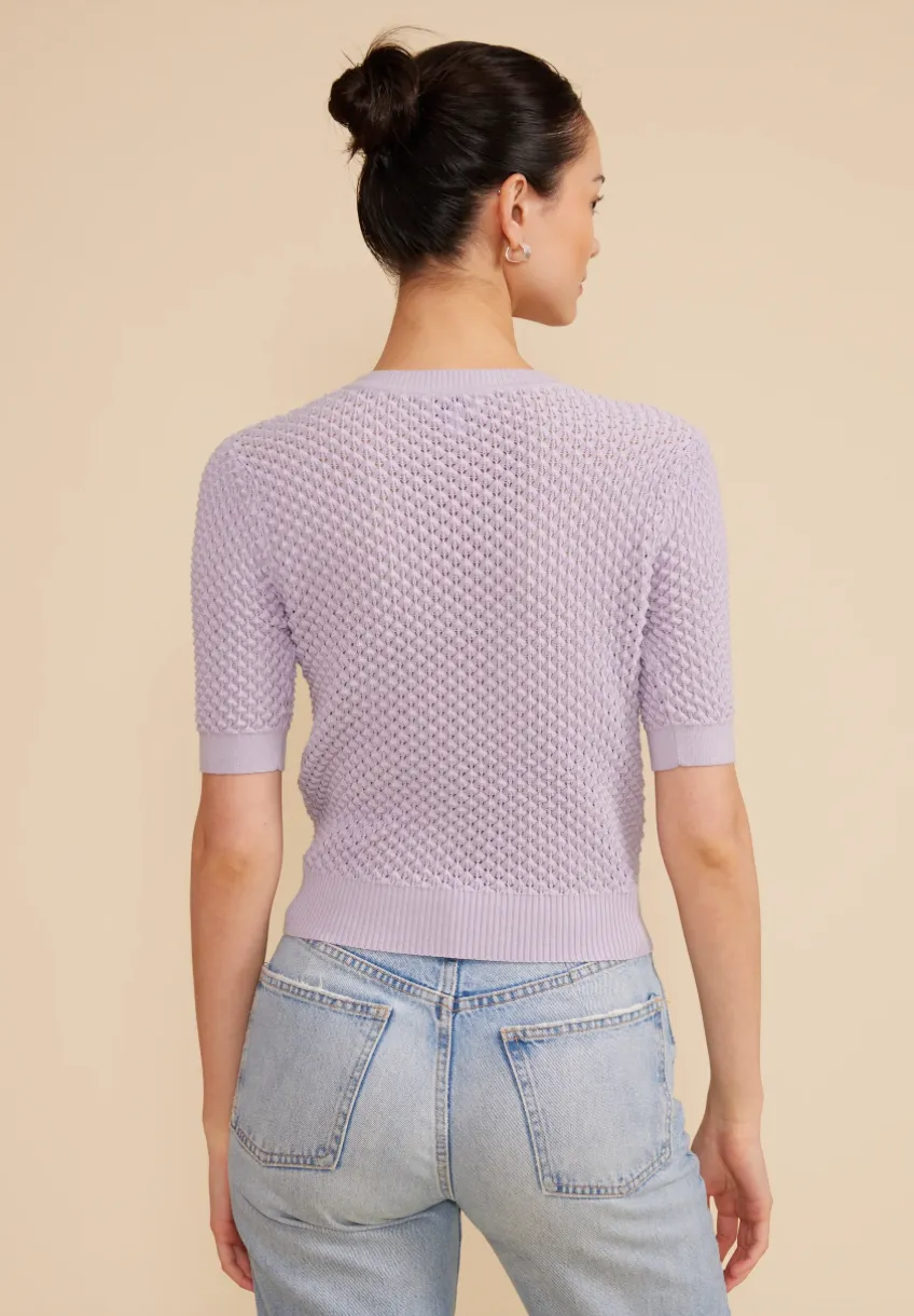 Elise Knit Top Lavender