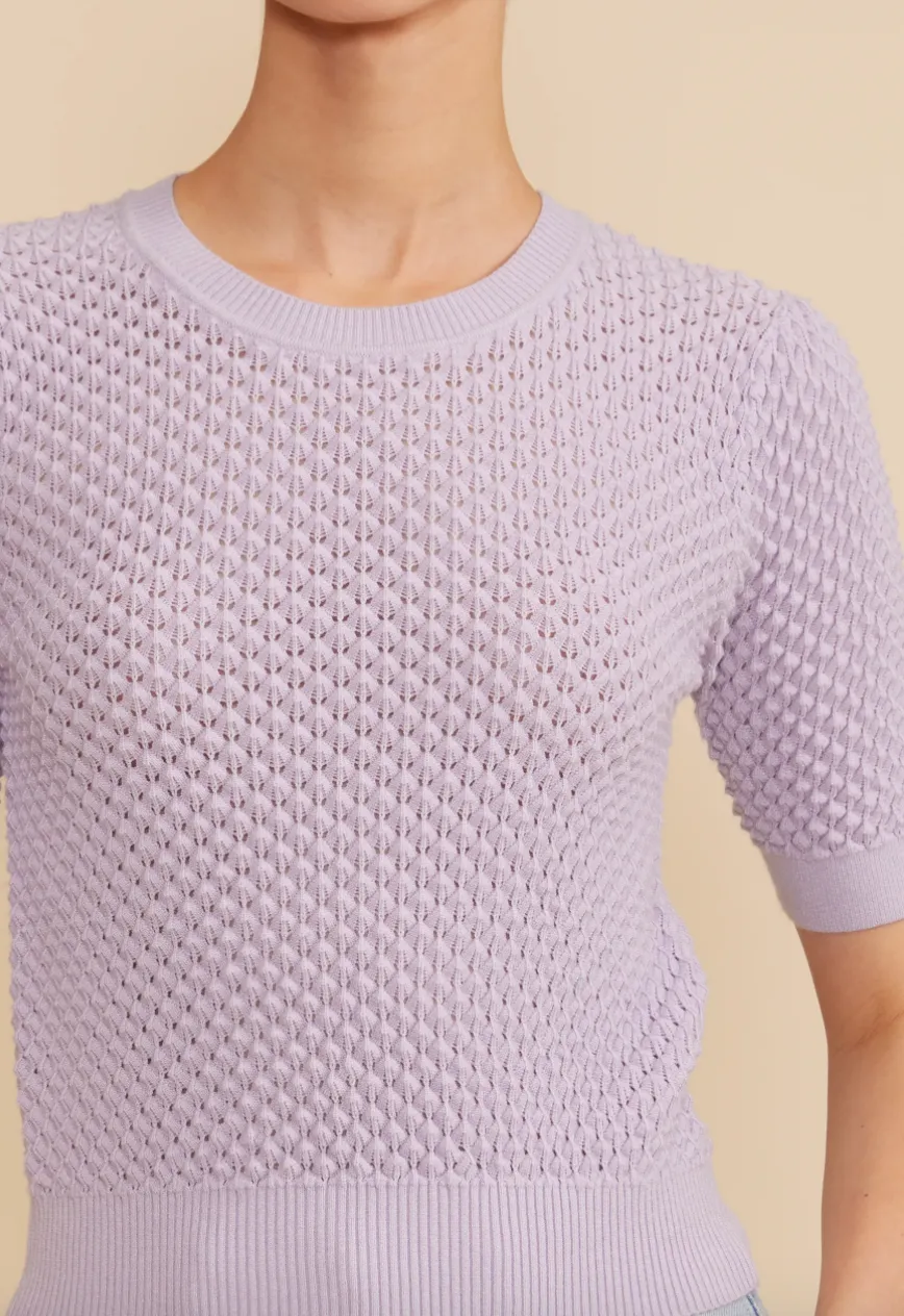 Elise Knit Top Lavender