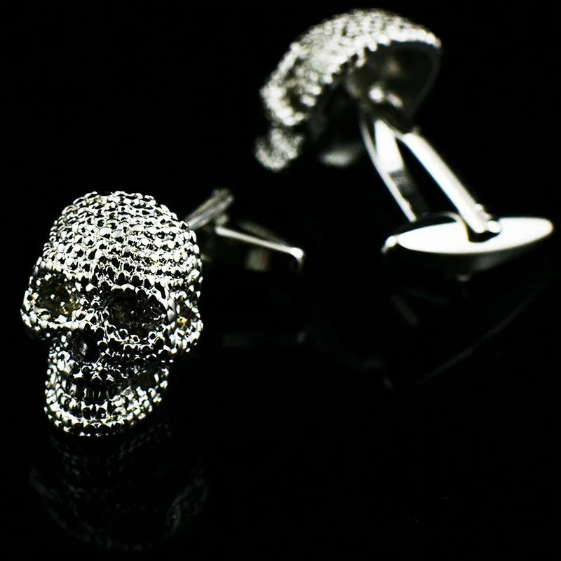 FLEXFIL  Gothic Style  Skull Zinc Alloy Cuff Links for Men