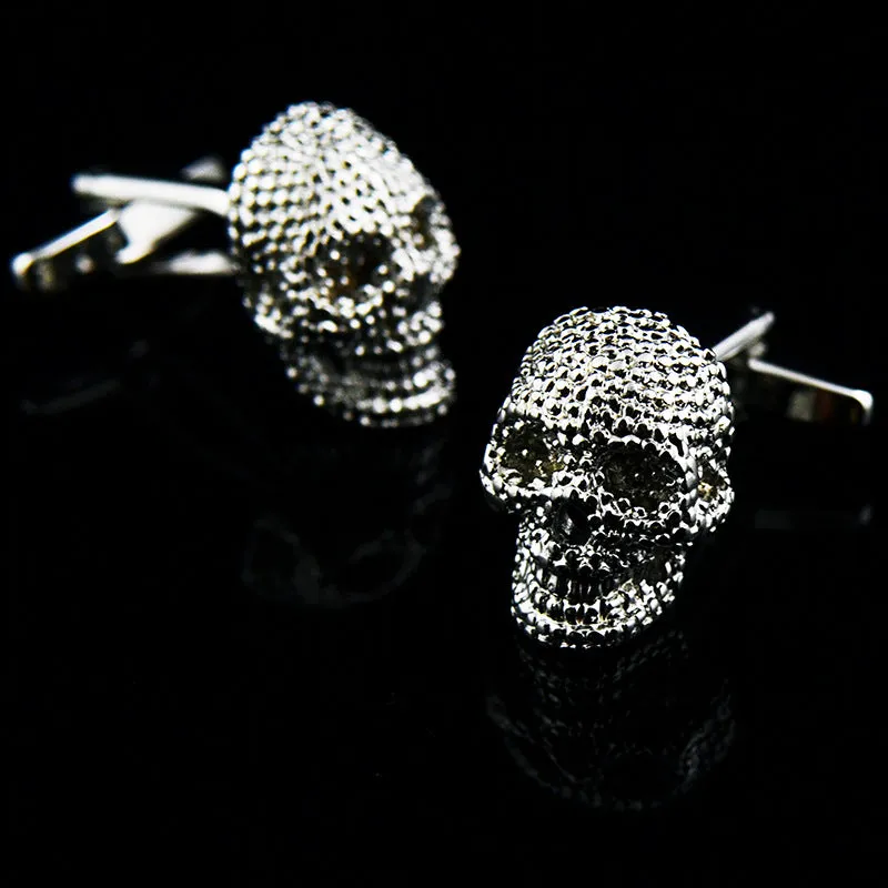 FLEXFIL  Gothic Style  Skull Zinc Alloy Cuff Links for Men