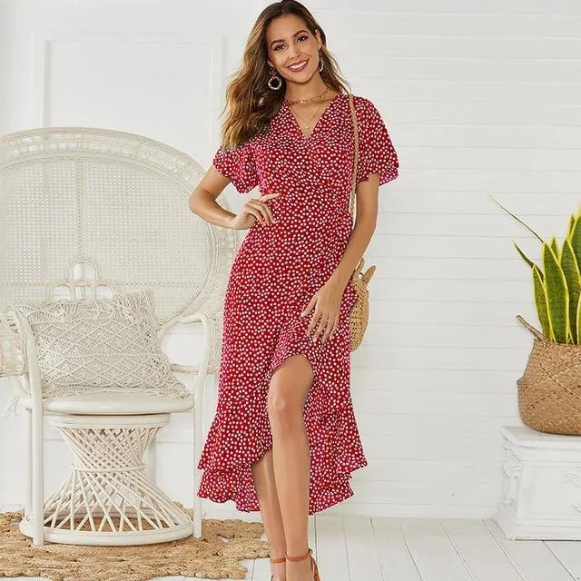 Floral Print Boho Long Maxi Dress