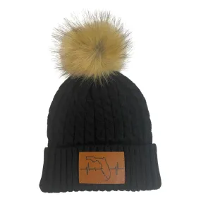 Florida Beanie | Pom | Black
