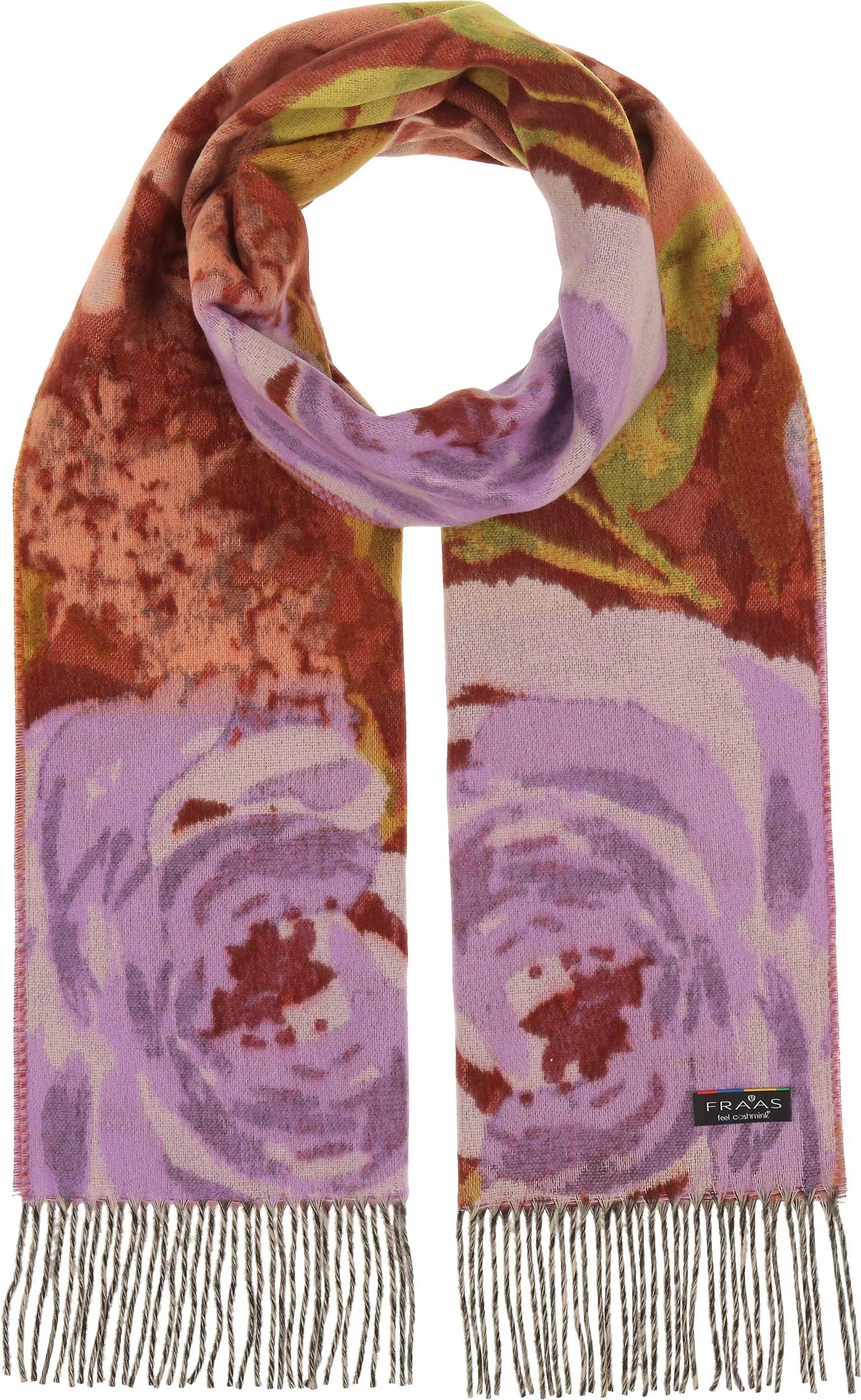 FRAAS - The Scarf Company - Romantic Roses Cashmink: Chartreuse