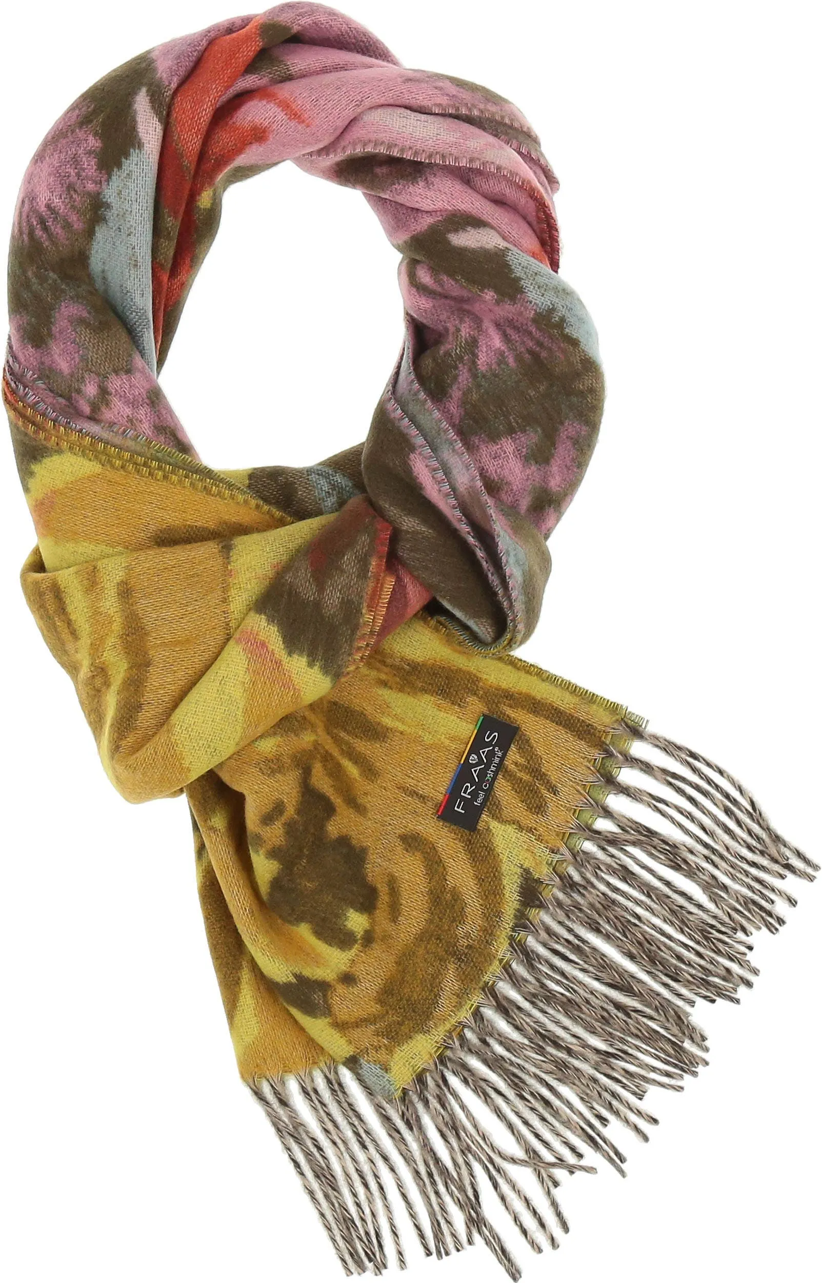FRAAS - The Scarf Company - Romantic Roses Cashmink: Chartreuse
