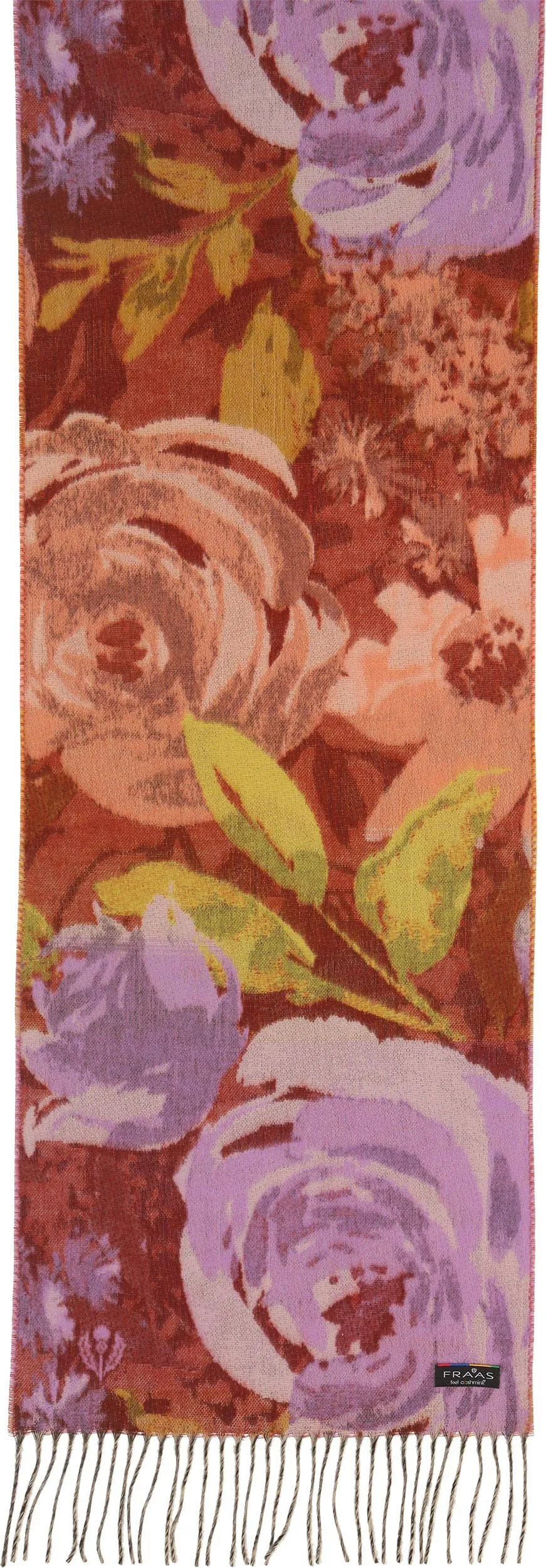 FRAAS - The Scarf Company - Romantic Roses Cashmink: Chartreuse