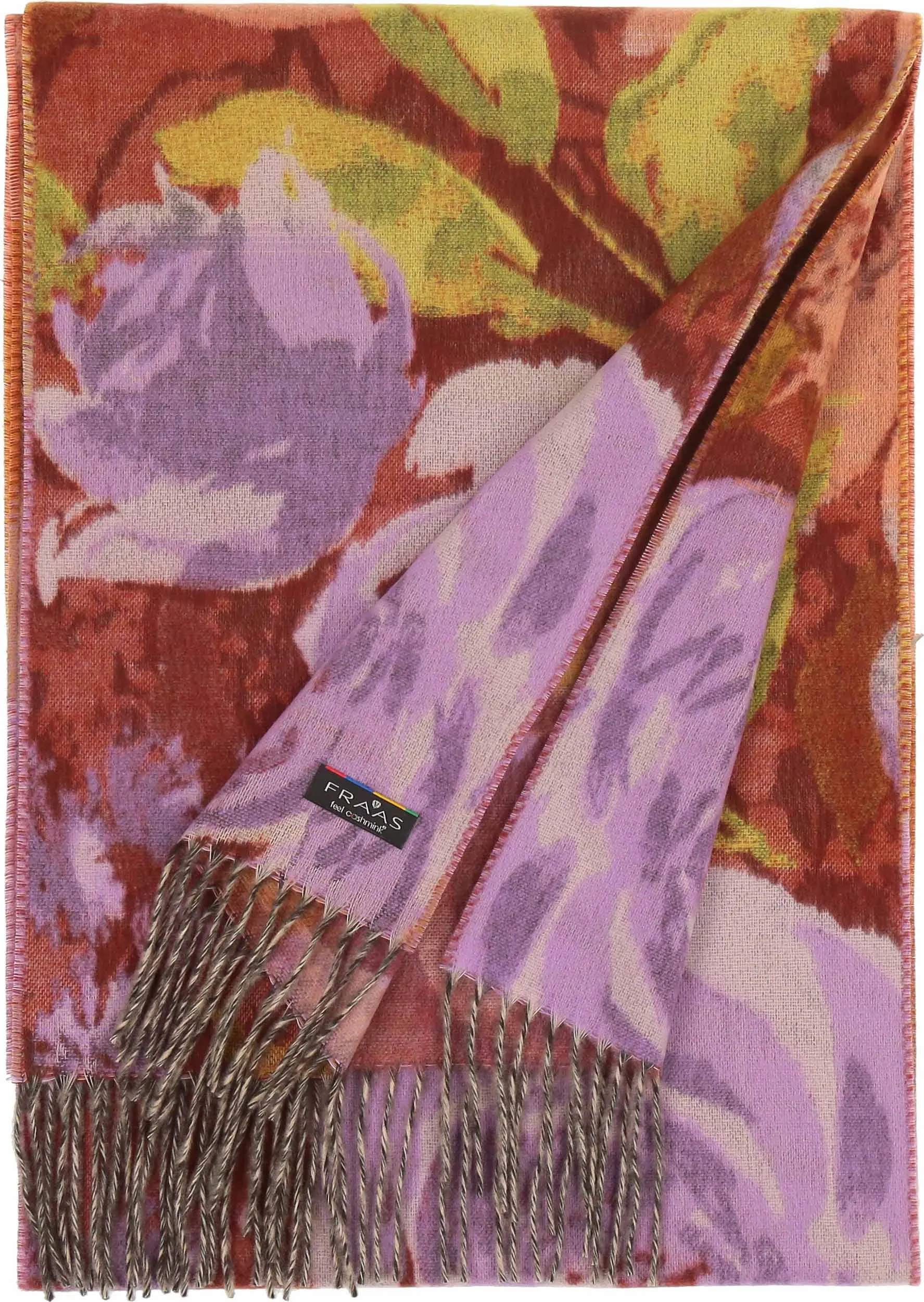 FRAAS - The Scarf Company - Romantic Roses Cashmink: Chartreuse