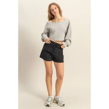 Frayed Crop Sweater