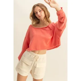Frayed Crop Sweater