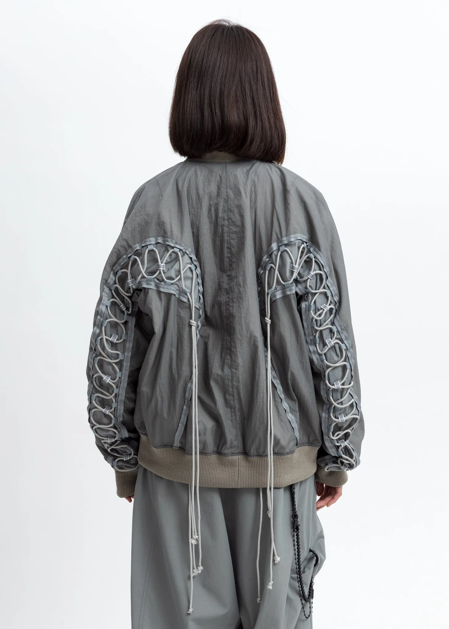 Grey Aviator Bomber Jacket