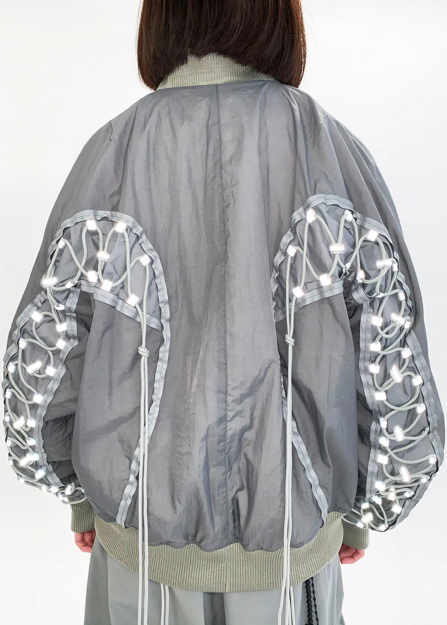 Grey Aviator Bomber Jacket