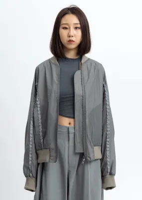 Grey Aviator Bomber Jacket