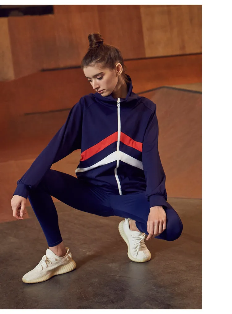 GYMNA MULTI STRIPE TRACK JACKET