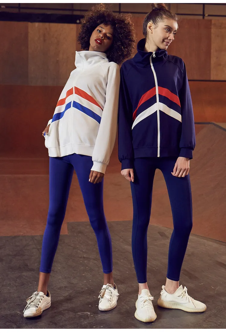 GYMNA MULTI STRIPE TRACK JACKET