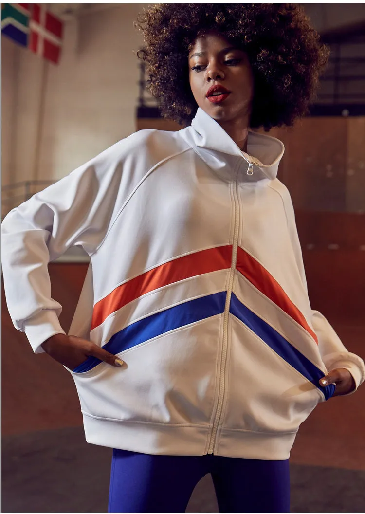 GYMNA MULTI STRIPE TRACK JACKET