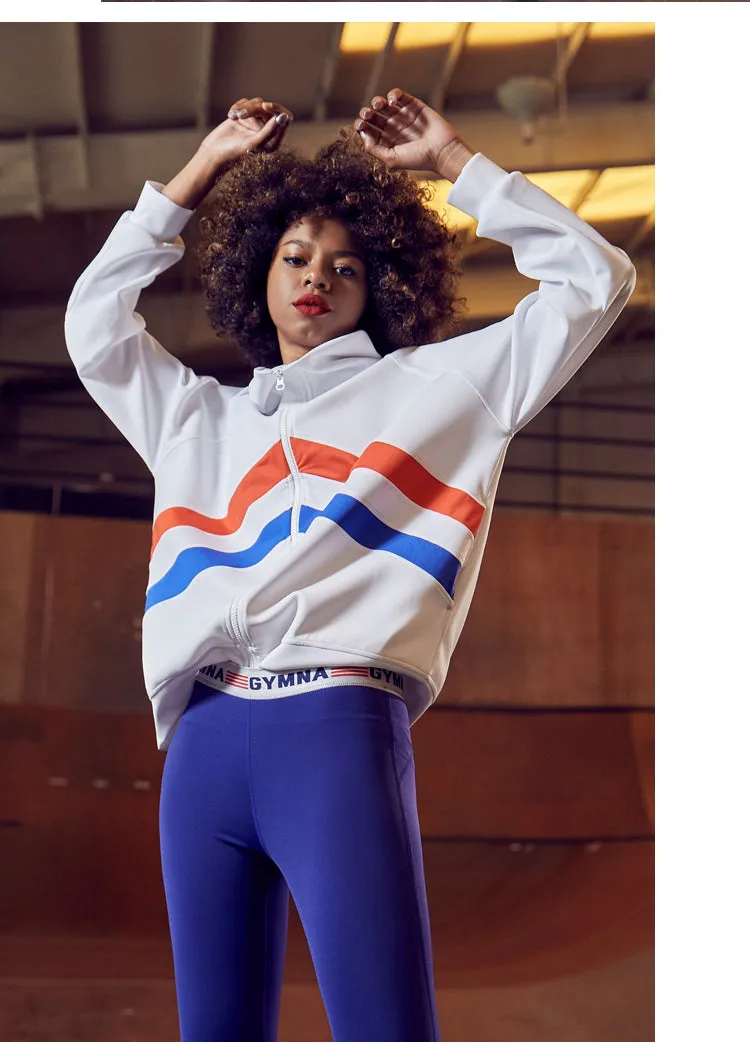 GYMNA MULTI STRIPE TRACK JACKET