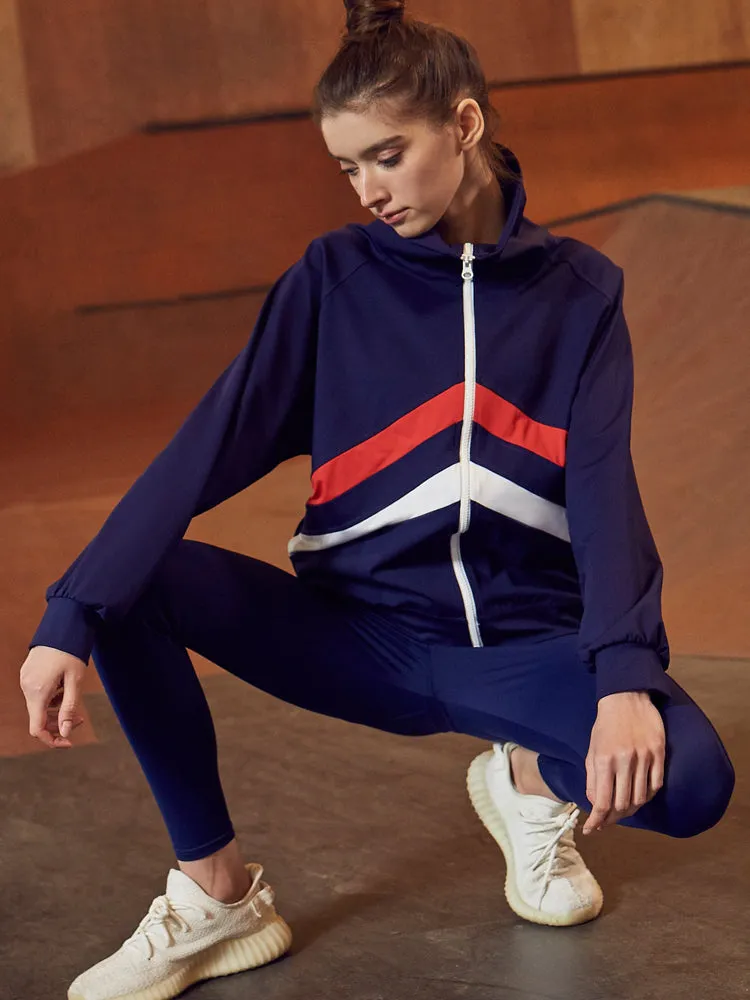 GYMNA MULTI STRIPE TRACK JACKET