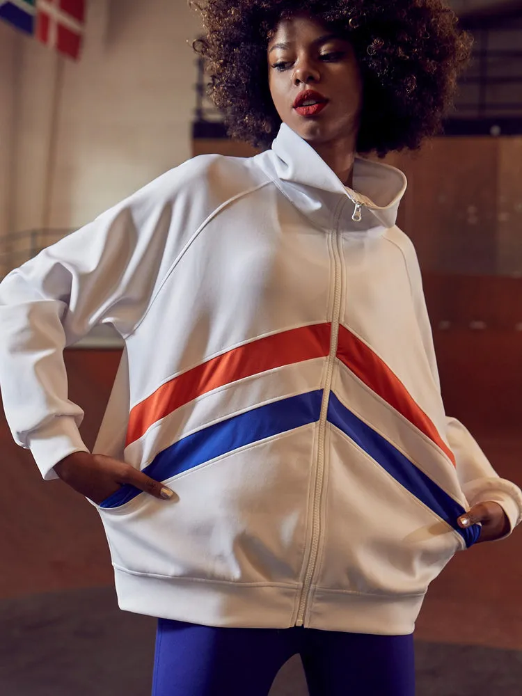 GYMNA MULTI STRIPE TRACK JACKET