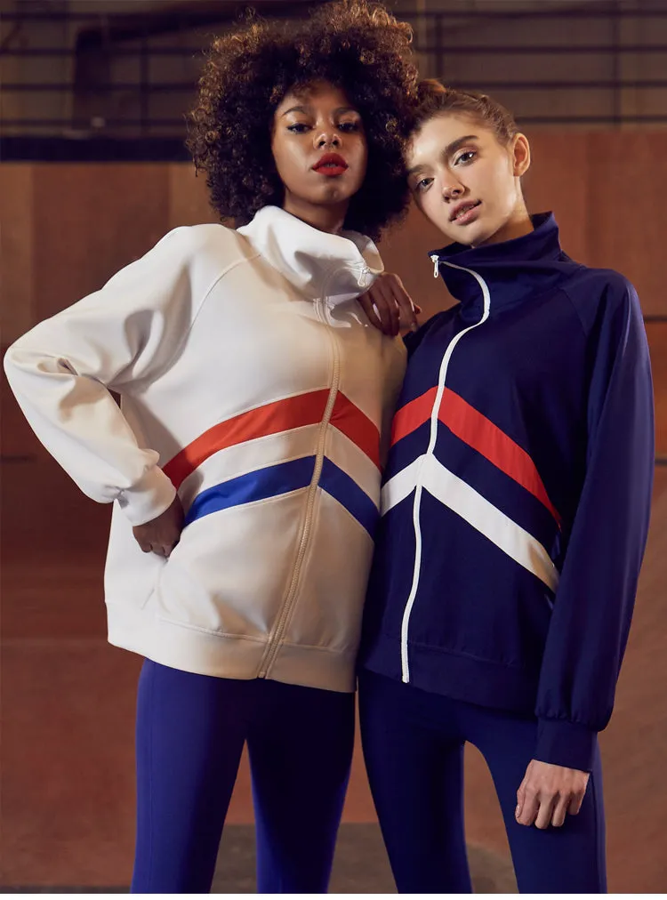 GYMNA MULTI STRIPE TRACK JACKET