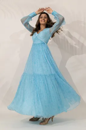 Himalayan Poppy Wrap-Around Maxi Dress