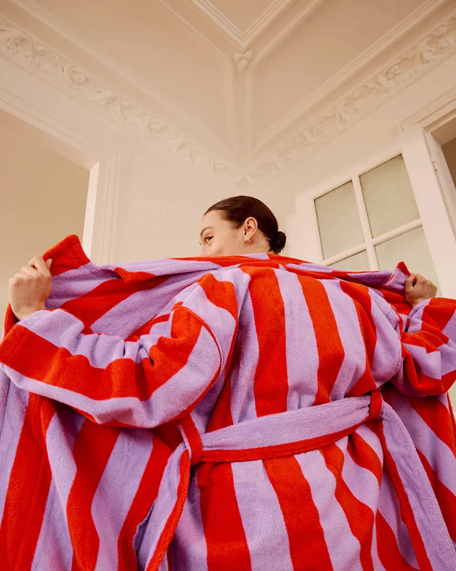 Hommey Robe - Grapefruit Stripes