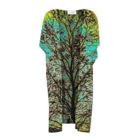 Island Tree of Life Short Sleeve Kimono Wrap