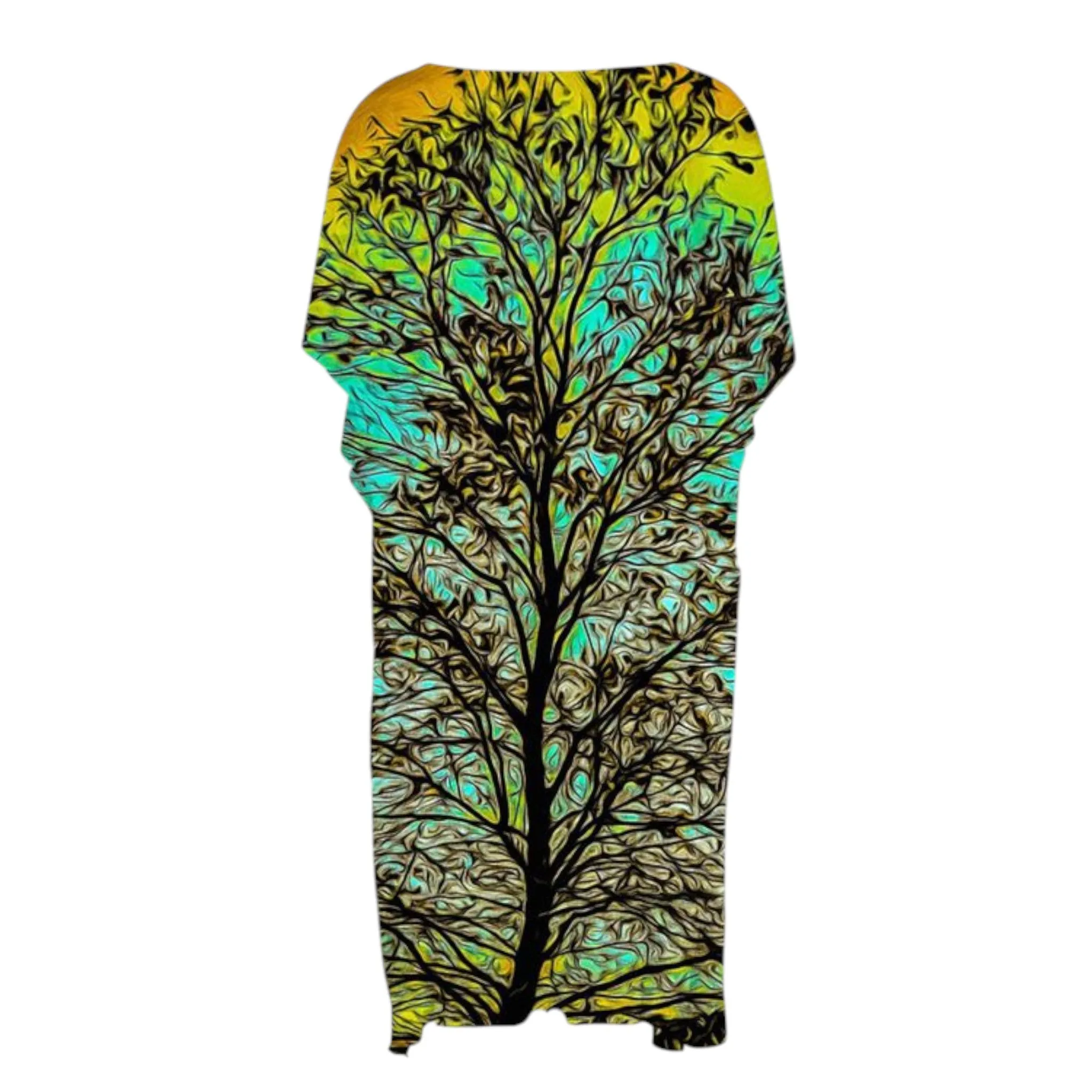 Island Tree of Life Short Sleeve Kimono Wrap