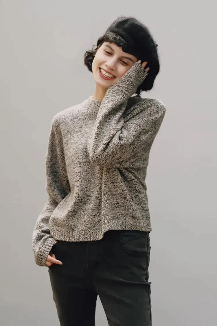 Luxe Italian Yarn Heaveyweight Crewneck Cashmere Sweater
