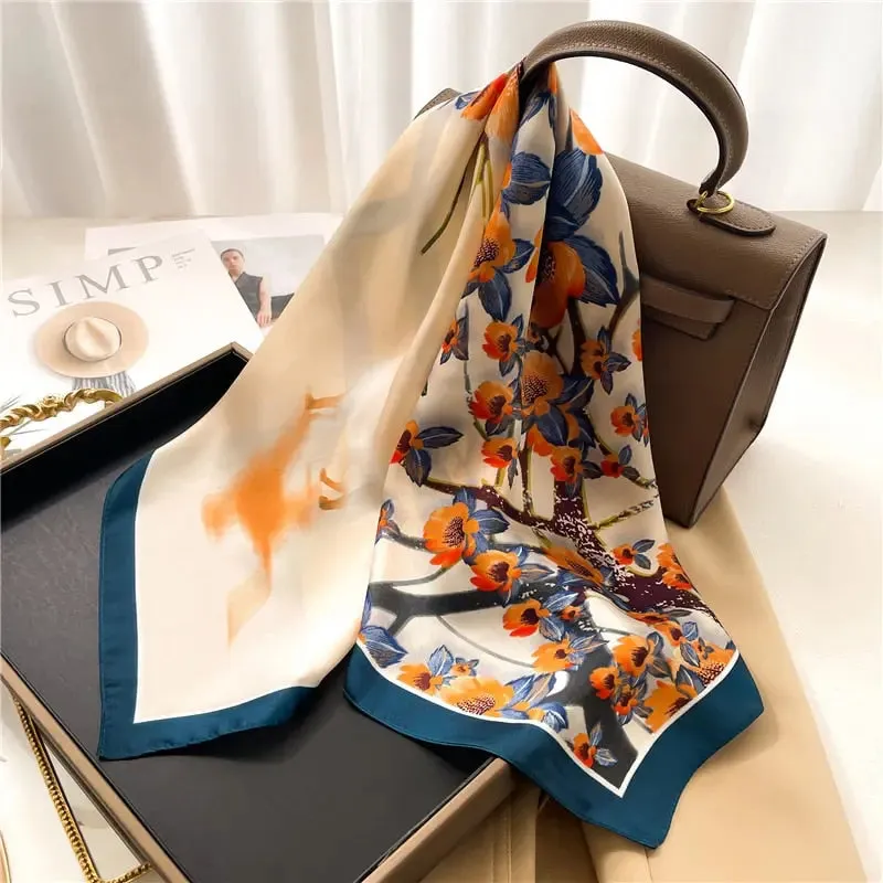 Luxury Satin Silk Scarf