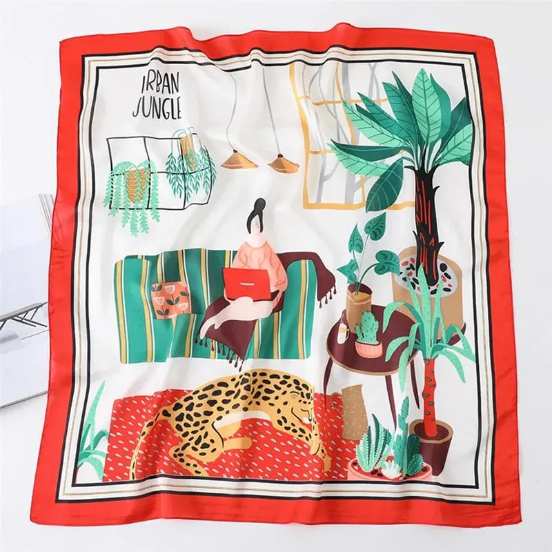 Luxury Satin Silk Scarf