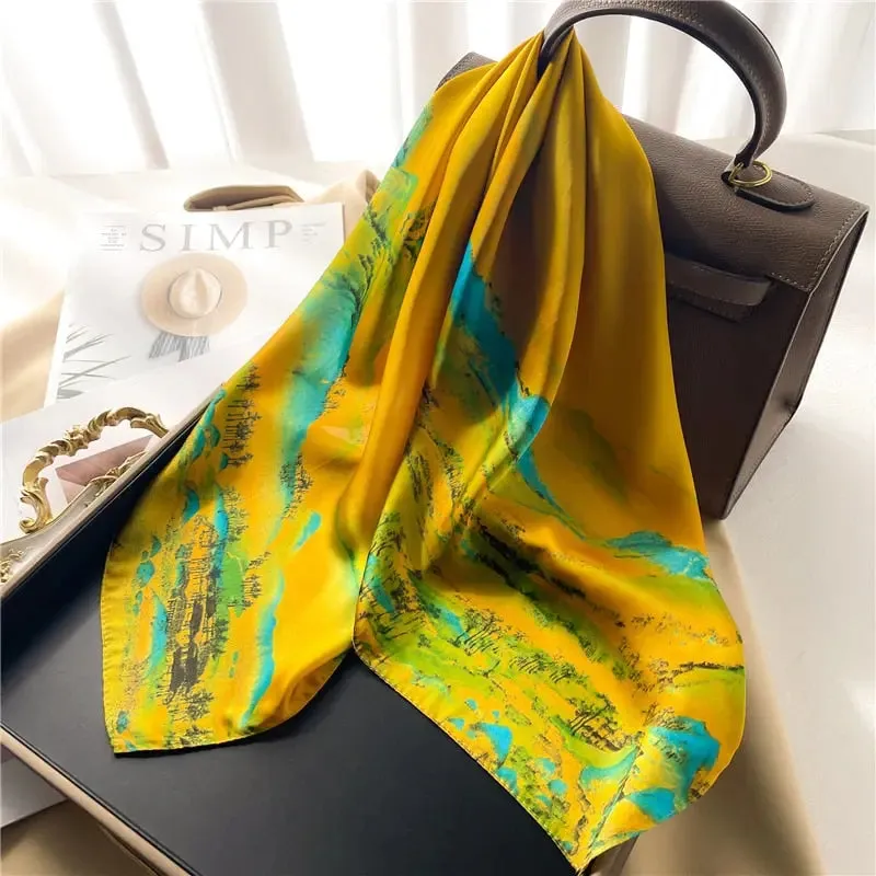 Luxury Satin Silk Scarf