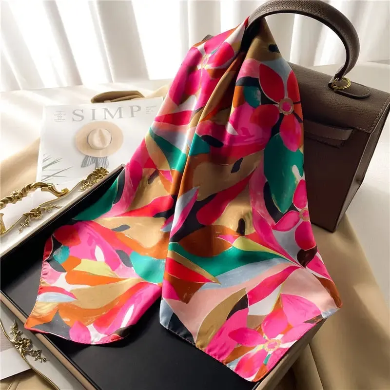 Luxury Satin Silk Scarf