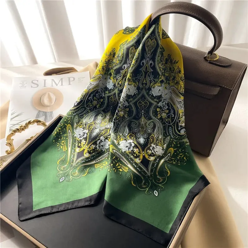 Luxury Satin Silk Scarf