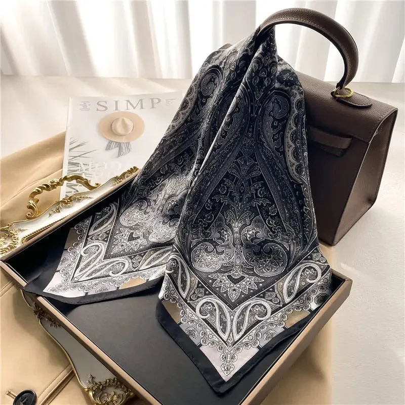 Luxury Satin Silk Scarf